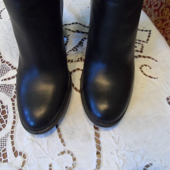 Gucci GUCCISSIMA 85th Anniversary Black Calf Leather Riding Boots Size 9.5C - Picture 9 of 16